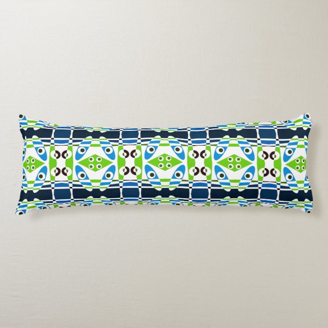 Bohemian Chintz 2 Blue Green Body Pillow  (Front)