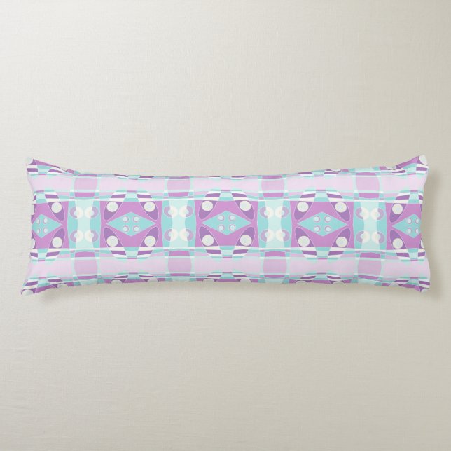 Bohemian Chintz 73 Pastel Lilac Turquoise  Body Cushion (Front)