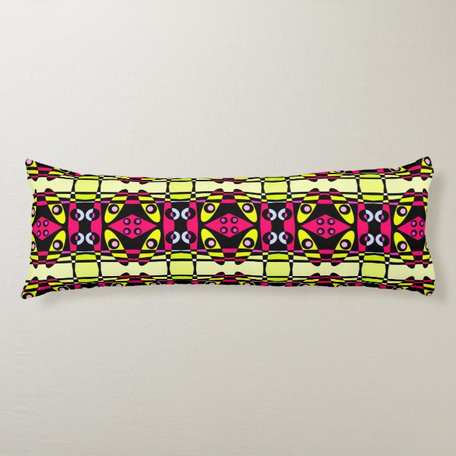 Bohemian Chintz 85 Yellow Crimson Black  Body Cushion (Front)