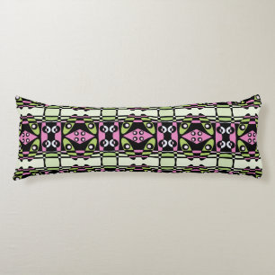 Bohemian Chintz 89 Dusty Pear Pink Black Body Cushion