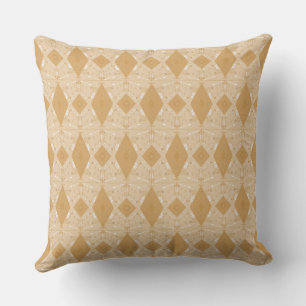 Bohemian Chintz Illustration Micro Caramel Cushion
