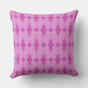 Bohemian Chintz Illustration Micro Pink Cushion