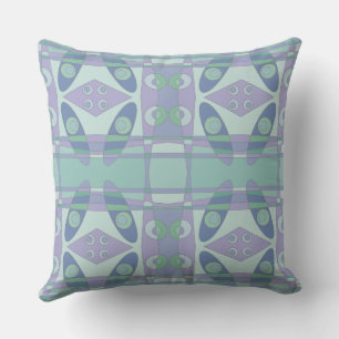 Bohemian Chintz New Dusty Green Purple Blue  Cushion