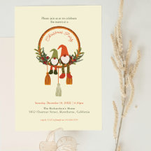 Bohemian Christmas Gnomes Card