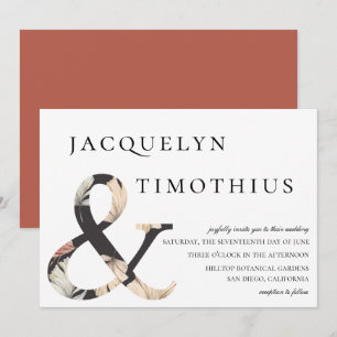 Bohemian Coastal Chic Ampersand Wedding Invitation