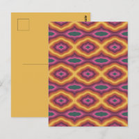 Bohemian Colour Palette Wavy Lattice Pattern Art