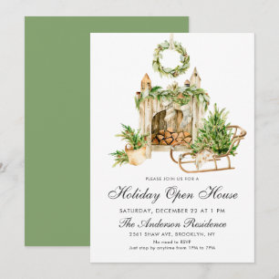 Bohemian Composition CHRISTMAS HOLIDAY OPEN HOUSE Invitation