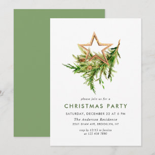Bohemian Composition CHRISTMAS HOLIDAY Party Invitation