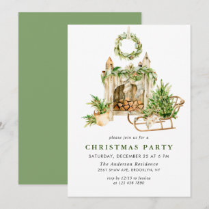 Bohemian Composition CHRISTMAS HOLIDAY Party Invitation