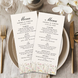 Bohemian Cream Floral Wedding Programme