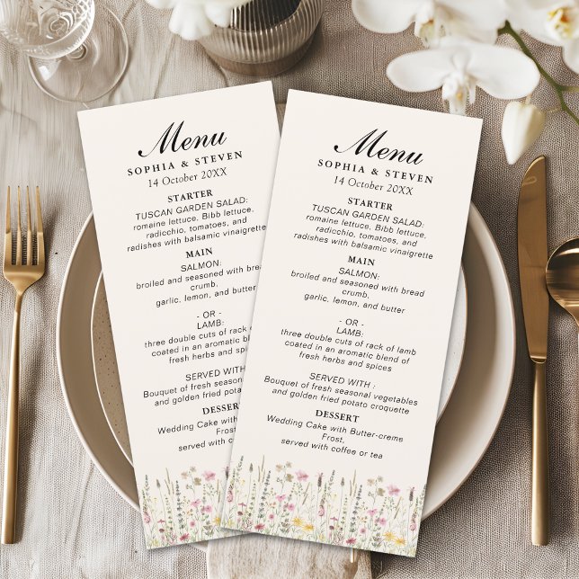 Bohemian Cream Floral Wedding  Programme (Creator Uploaded)