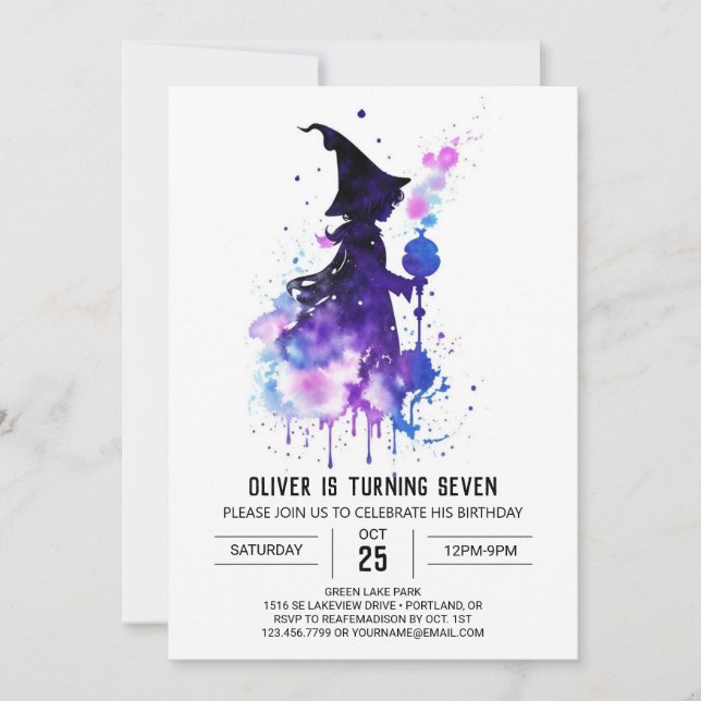 Bohemian Custom Magical Birthday Invitation (Front)