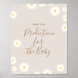 Bohemian Daisy Floral Predictions for baby Poster