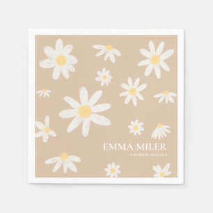 Bohemian Daisy Flower Napkins