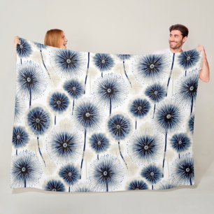 Bohemian Dandelions Fleece Blanket