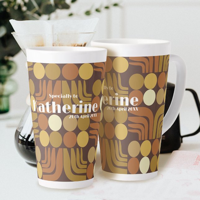 Bohemian Dark Brown Latte Mug (Bohemian Dark Brown Latte Mug)