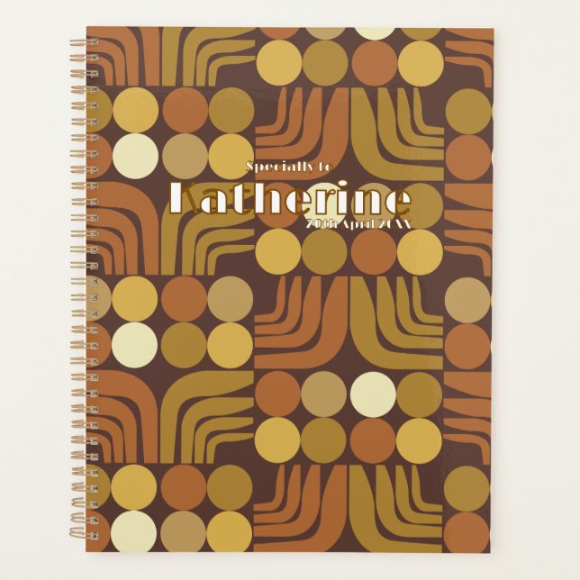 Bohemian Dark Brown Planner (Front)