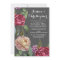 Bohemian Dark Floral Custom Wedding Invitations