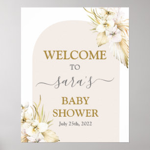 Bohemian Desert Baby Shower Girl Welcome sign