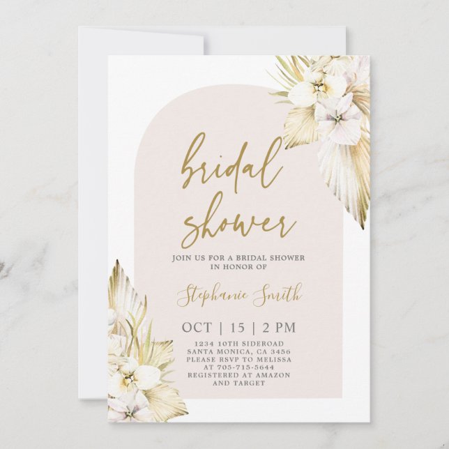 Bohemian Desert Bridal Shower Invitation (Front)