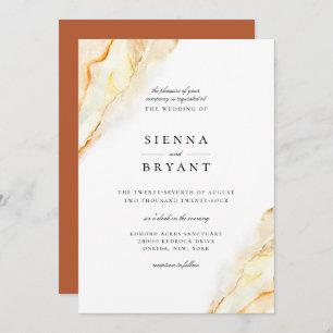 Bohemian Desert Watercolor Wedding Invitation