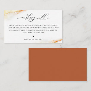 Bohemian Desert Watercolor Wedding Wishing Well Enclosure Card