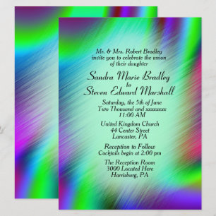 Bohemian Design Wedding Invitation 6.5" x 8.75"