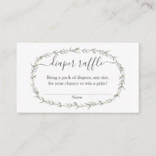 Bohemian diaper Raffle baby shower Insert