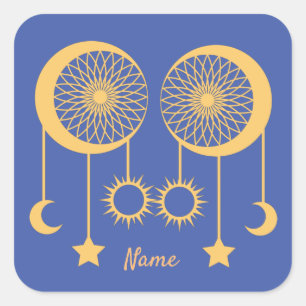 Bohemian Dream Catcher Thunder_Cove Square Sticker