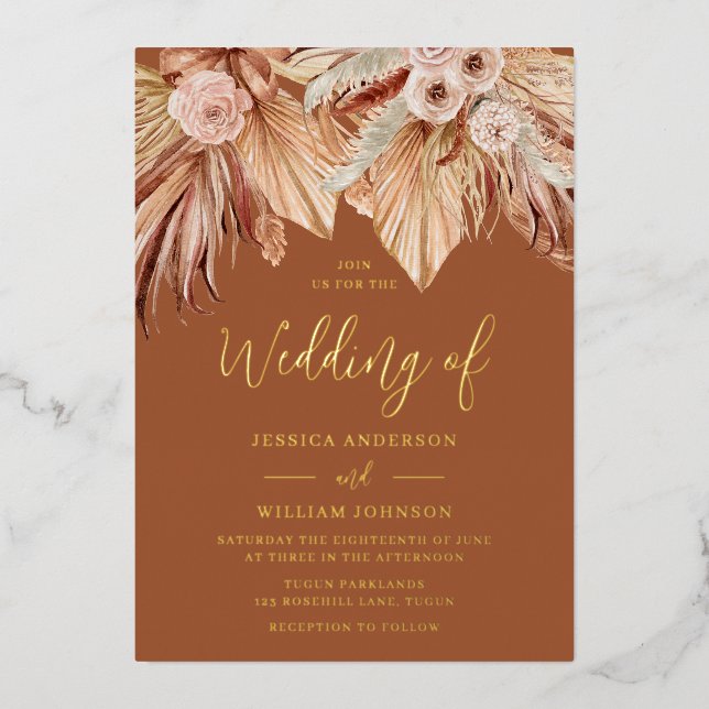 Bohemian Dream Wedding:  Boho Terracotta Gold (Front)