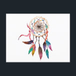 Bohemian Dreamcatcher in Vibrant Watercolor Paint Postcard<br><div class="desc">This artistic and hand painted bohemian dreamcatcher in vibrant and colourful watercolor is perfect for the trendy and stylish woman. Its cool and artsy print is great for many occasions and gifts; for yourself,  your friends,  or your family. Enjoy this boho and  hipster print for your next purchase!</div>