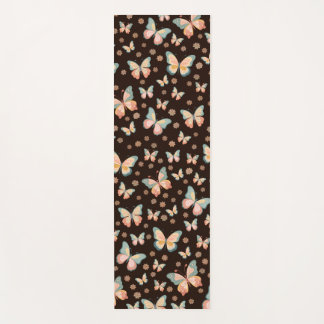 Bohemian dreams of butterflies and flowers on. yoga mat