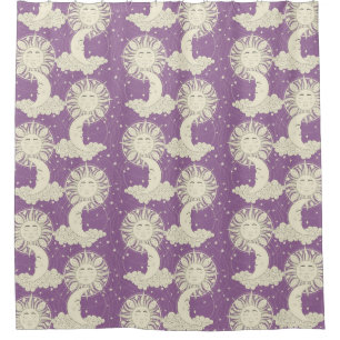`bohemian dreams violet shower curtain