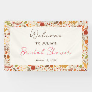 Bohemian Dried Rustic Autumn Falls Bridal Shower Banner