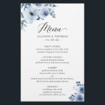 Bohemian Dusty Blue Floral Wedding Menu<br><div class="desc">Bohemian Dusty Blue Floral Wedding Menu. For further customisation,  please click the "customise further" link and use our design tool to modify this template. If you need help or matching items,  please contact me.</div>