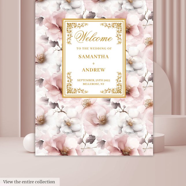 Bohemian Dusty Pink Gold Wedding Backdrop Tapestry (Bohemian Dusty Pink Gold Wedding Backdrop

)