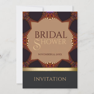 Bohemian Earth Lace Bridal Shower Invitation