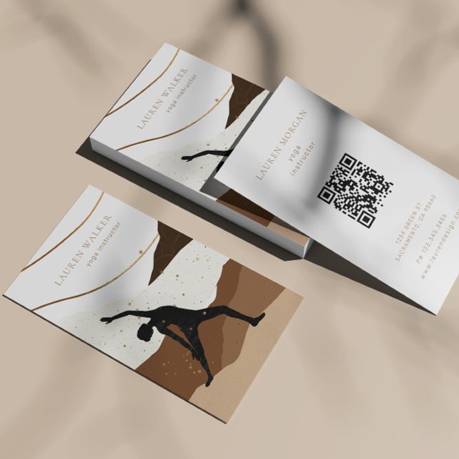 Bohemian Earth Tones Yoga Studio Business Card (Creator Uploaded)