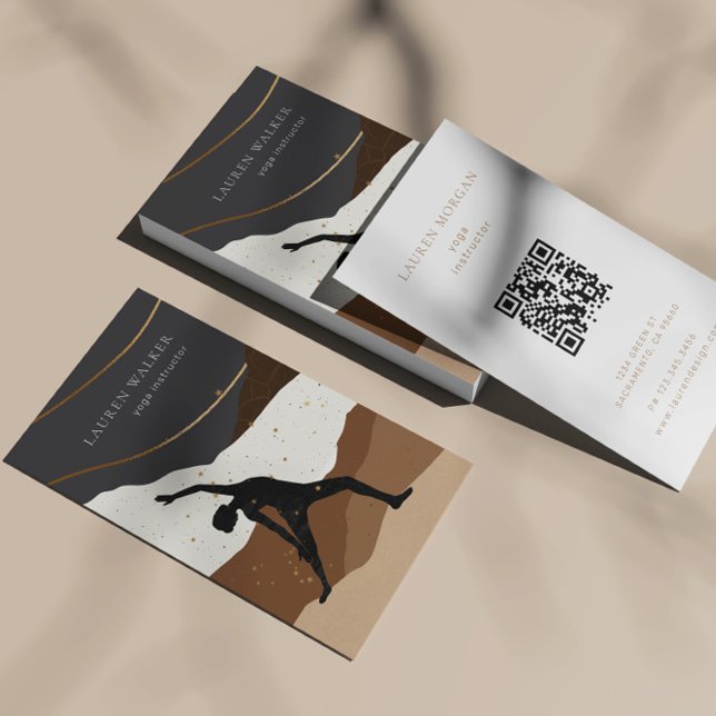 Bohemian Earth Tones Yoga Studio Business Card (Creator Uploaded)