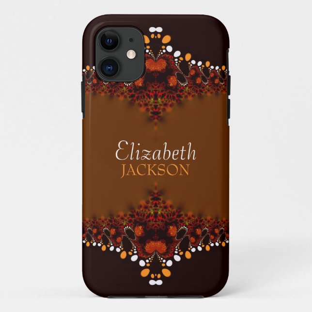 Bohemian Earth Tribe Art w/ custom name iPhone 5 Case-Mate iPhone Case (Back)