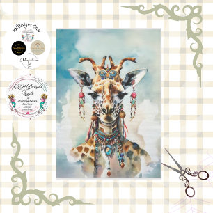 Bohemian eclectic giraffe  tissue paper