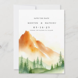 Bohemian Editable Mountain Save The Date