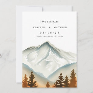 Bohemian Editable Mountain Save The Date
