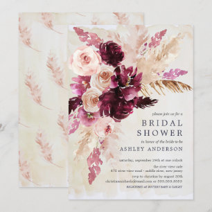 Bohemian Elegance Bridal Shower Invitation