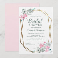 Bohemian Elegance: Gold Geometric & Watercolor Flo