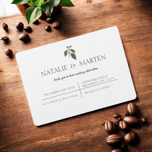 Bohemian Elegance Simple Coffee Lovers Wedding Invitation