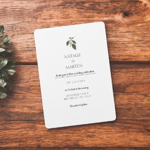 Bohemian Elegance Simple Coffee Lovers Wedding Invitation