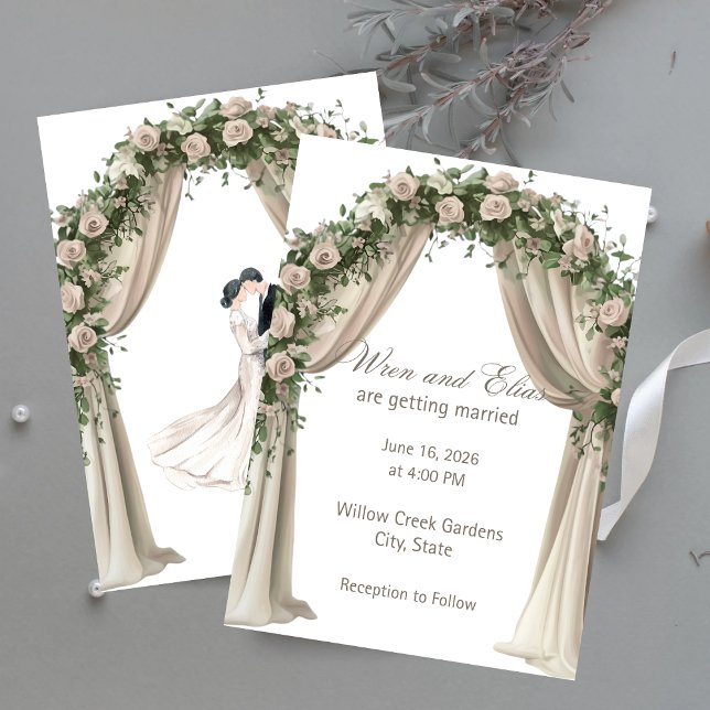 Bohemian Elegance Wedding Invitation  (Bohemian Elegance Wedding Invitation)