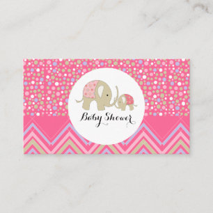 Bohemian Elephant & Chevron Baby Shower Ticket Enclosure Card