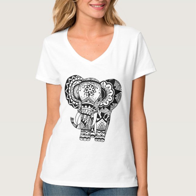 Bohemian Elephant Tee Shirt (Front)
